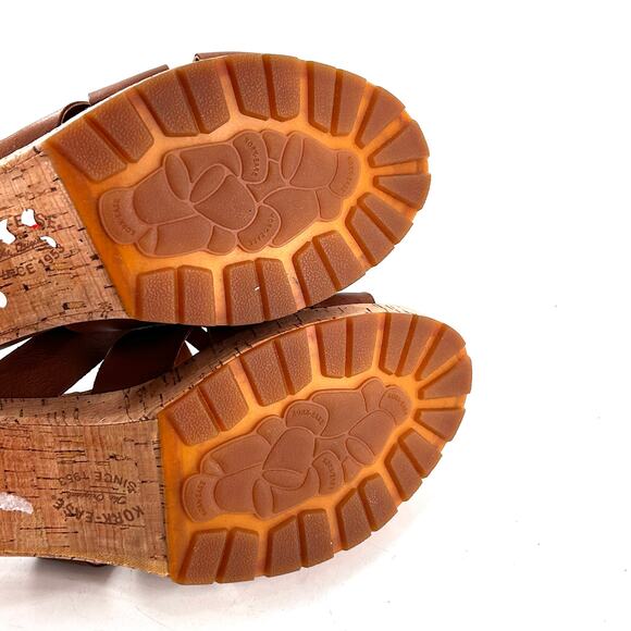 Kork Ease Charis Sandals 11 Brown NWOT Heels Mules Leather Comfort Travel - Picture 7 of 7
